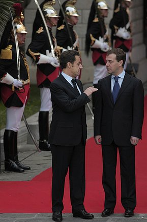 Николя Саркози и Дмитрий Медведев